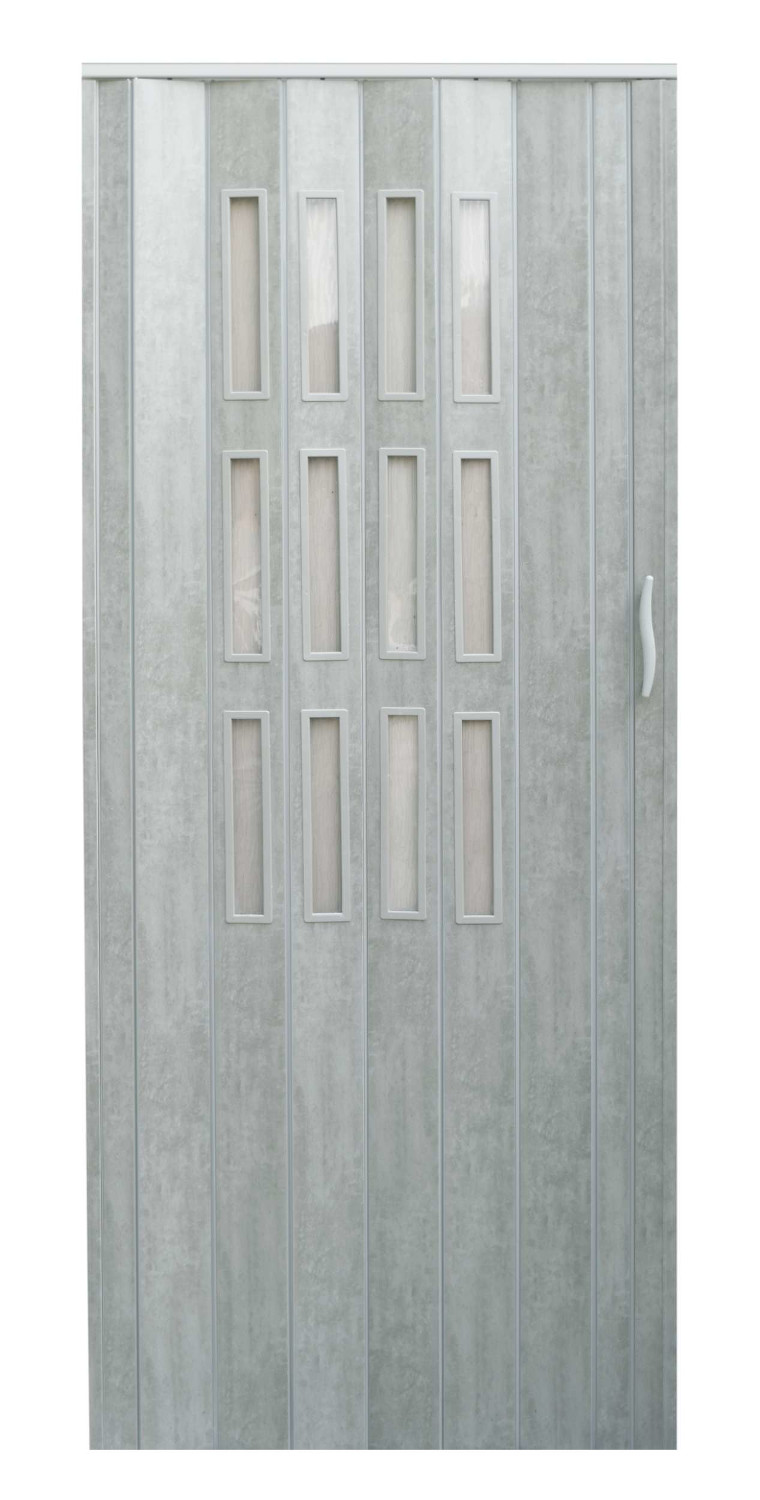 Drzwi Harmonijkowe 001S 61 Beton Mat 80cm