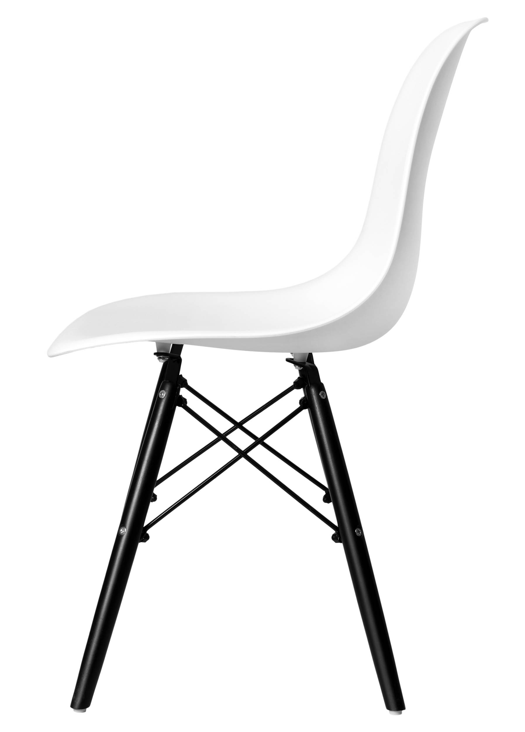 Krzesło skandynawskie PARIS BLACK białe