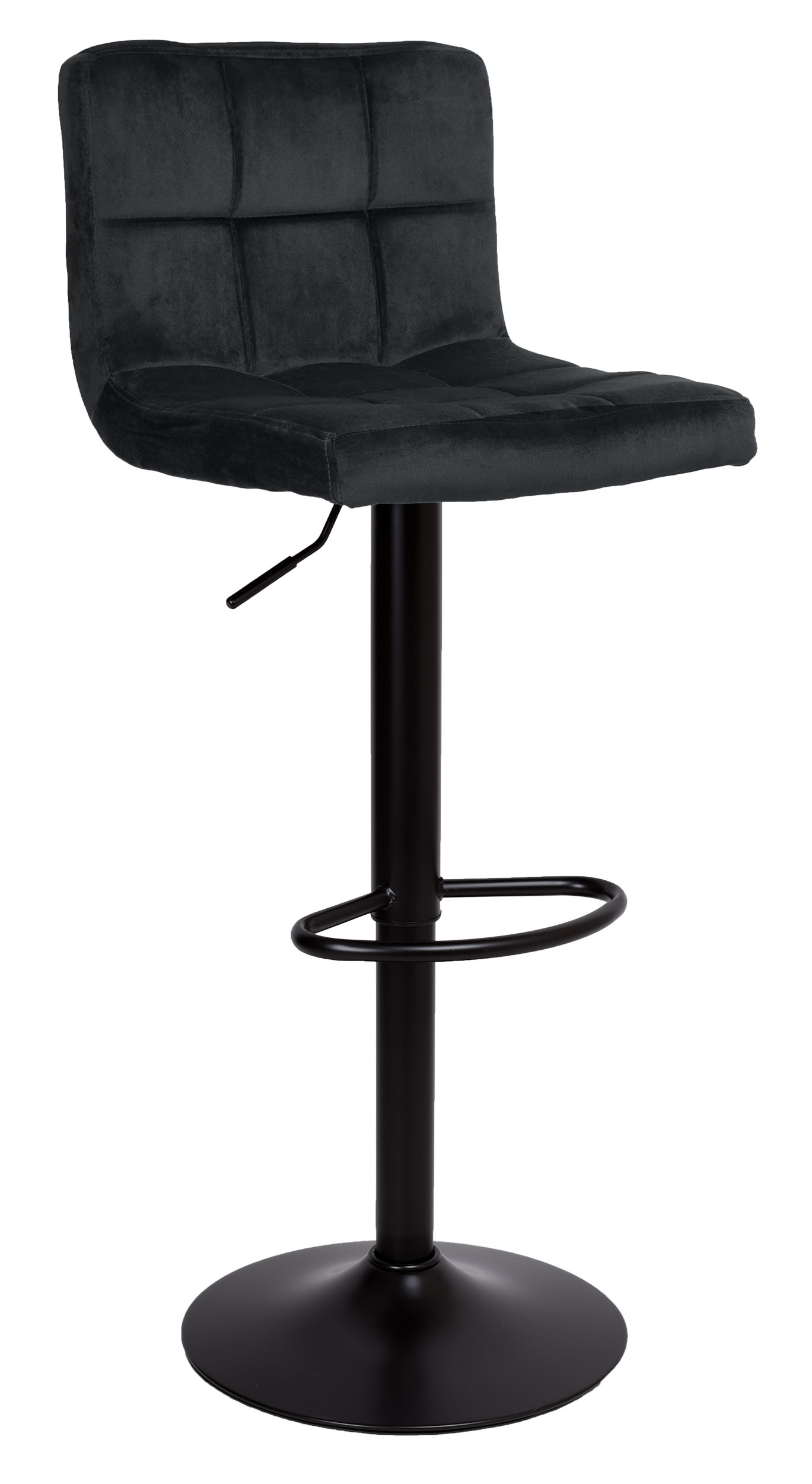 Krzesło barowe ARAKO BLACK aksamitne czarne VELVET