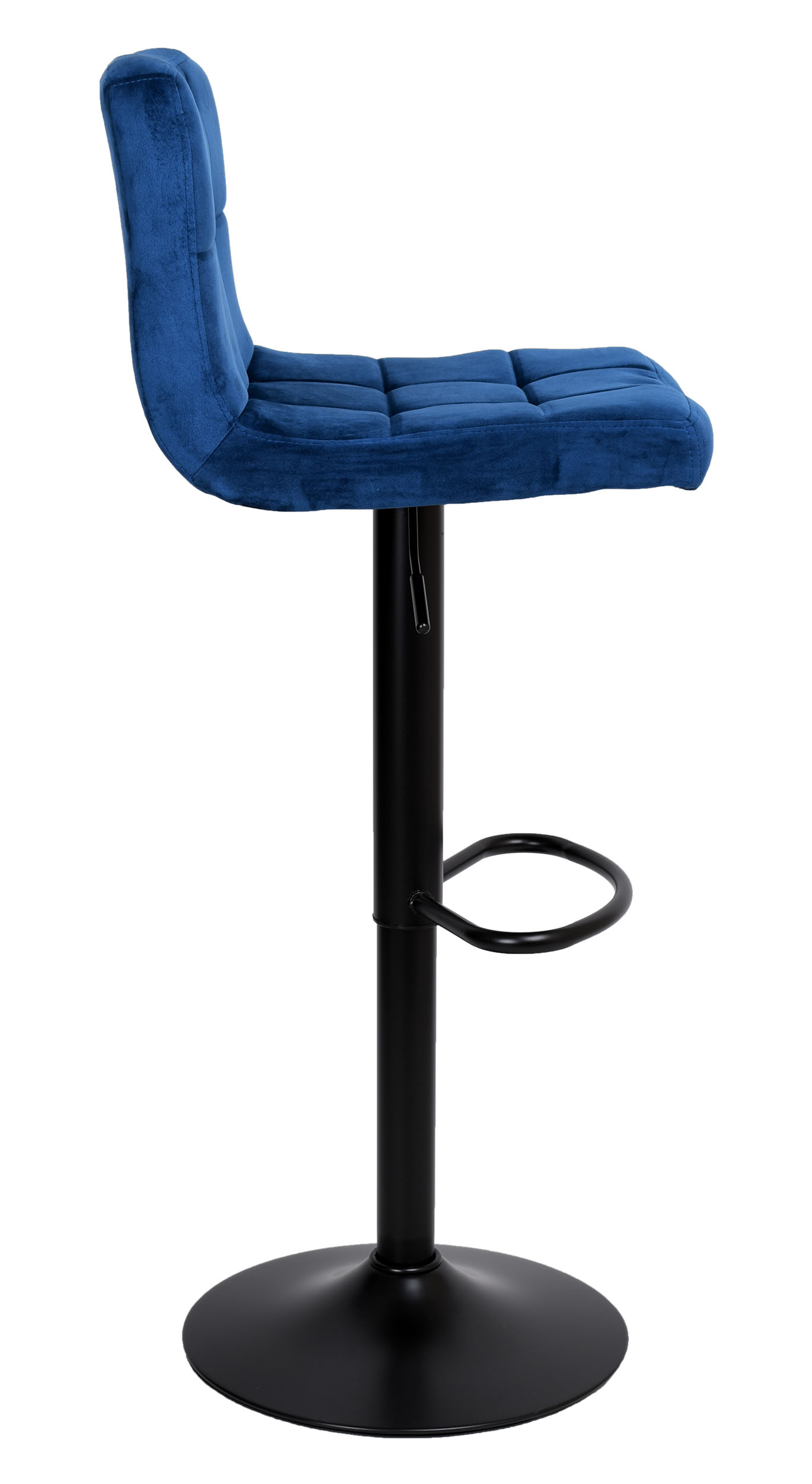 Krzesło barowe ARAKO BLACK aksamitne granatowe VELVET