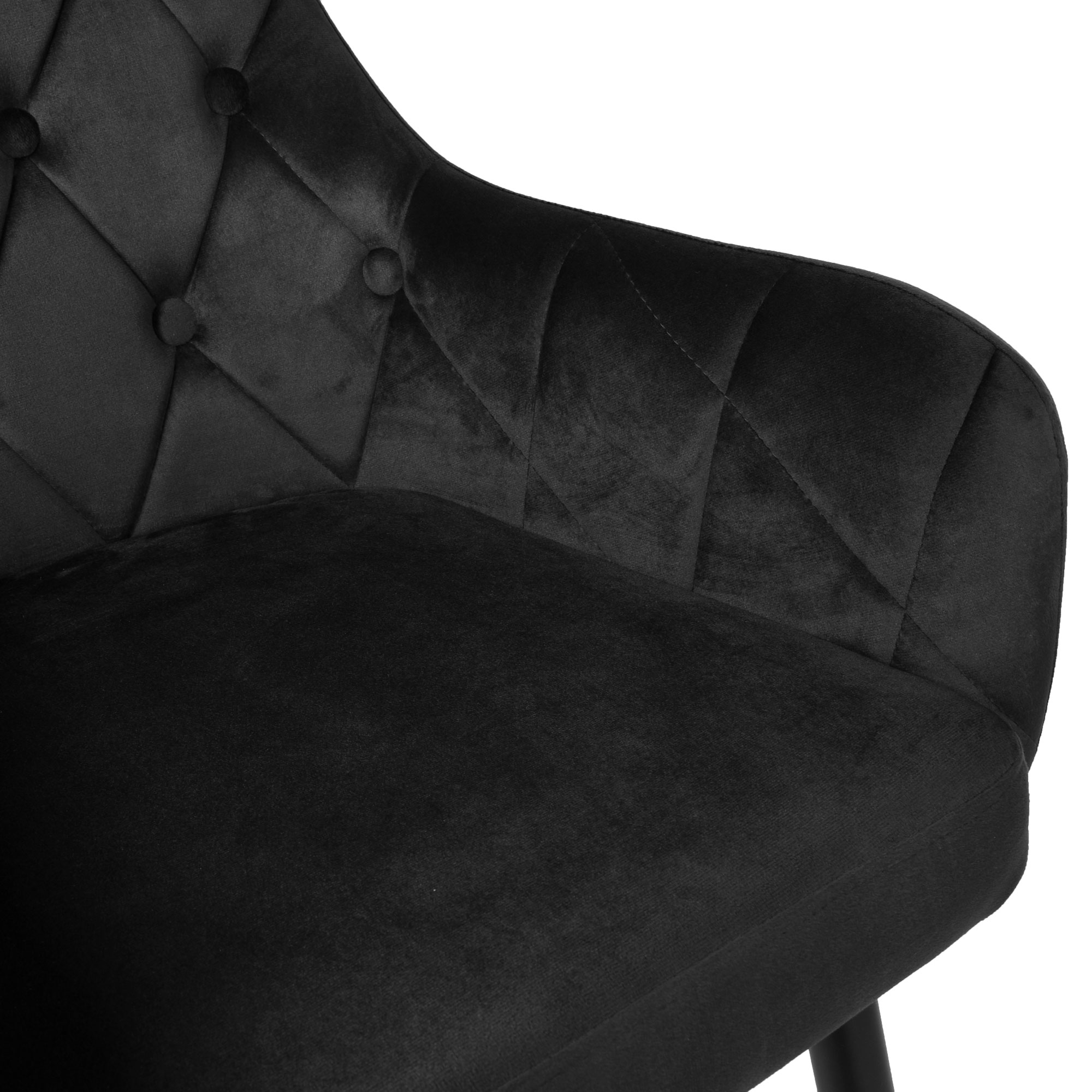 Krzesło aksamitne ATLANTA Velvet Czarne