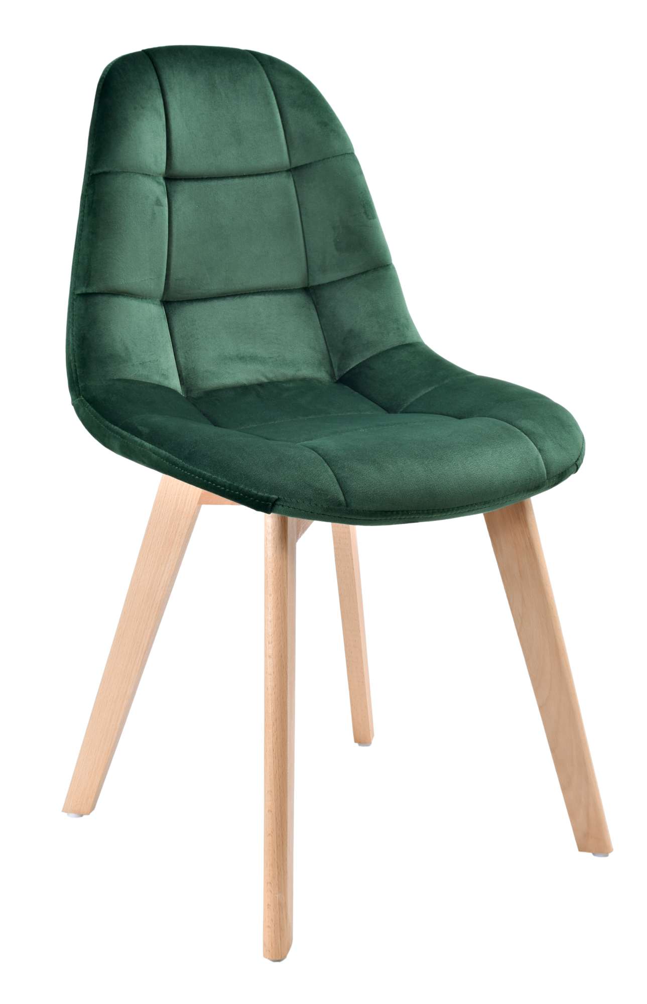 Krzesło aksamitne Austin ciemno-zielone