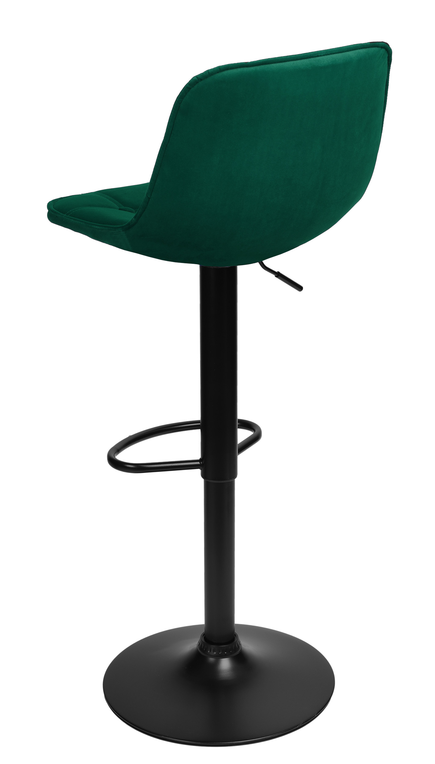 Krzesło barowe BELFAST aksamitne ciemnozielone VELVET