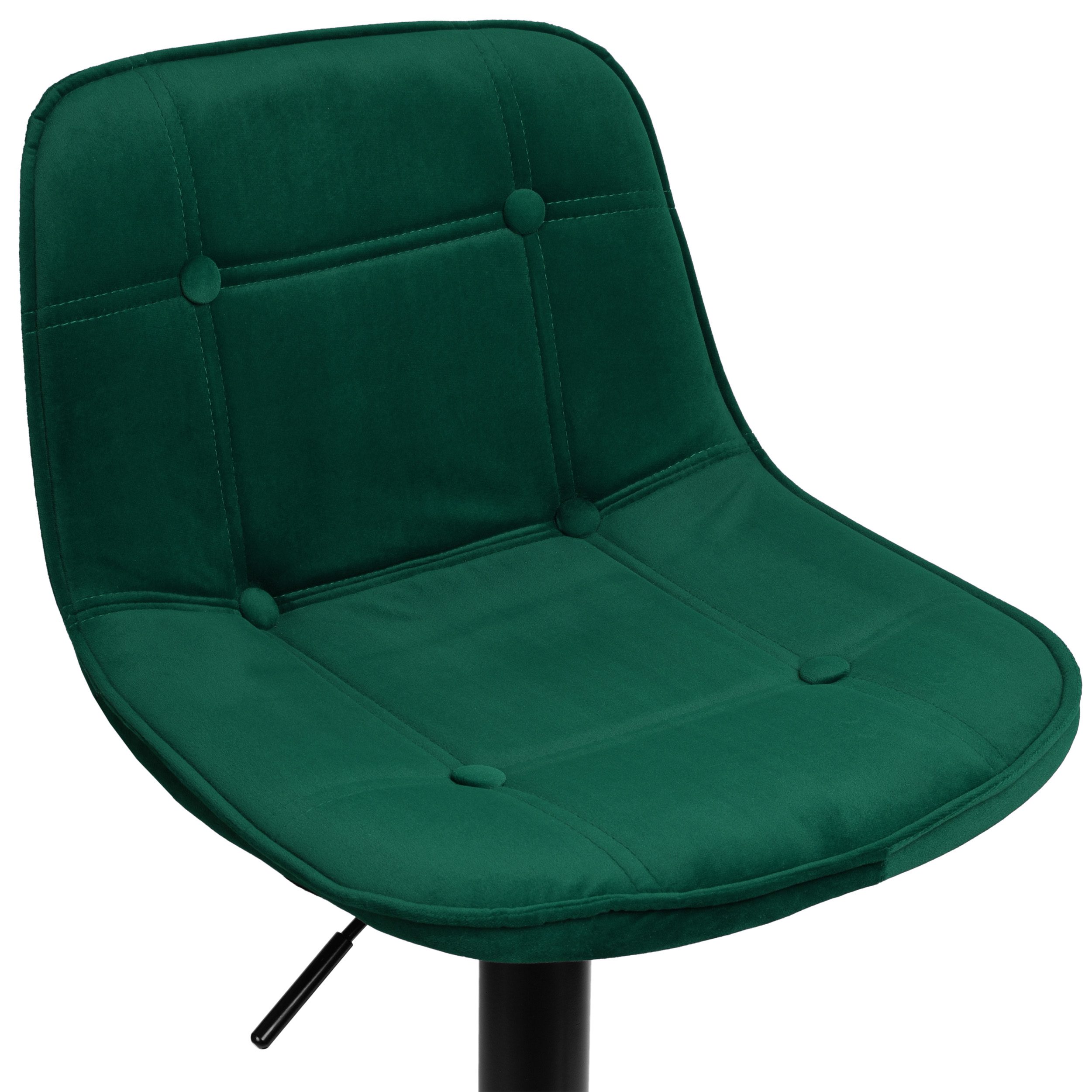 Krzesło barowe BELFAST aksamitne ciemnozielone VELVET