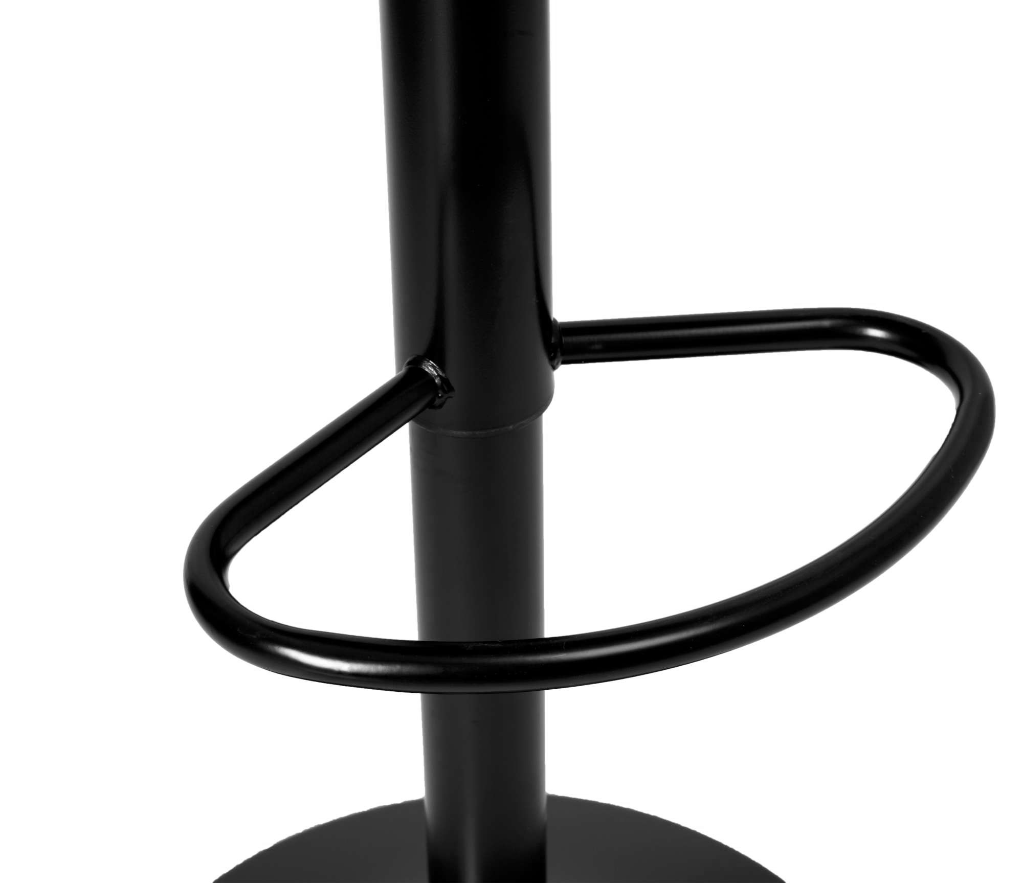Krzesło barowe BELFAST aksamitne czarne VELVET podnóżek