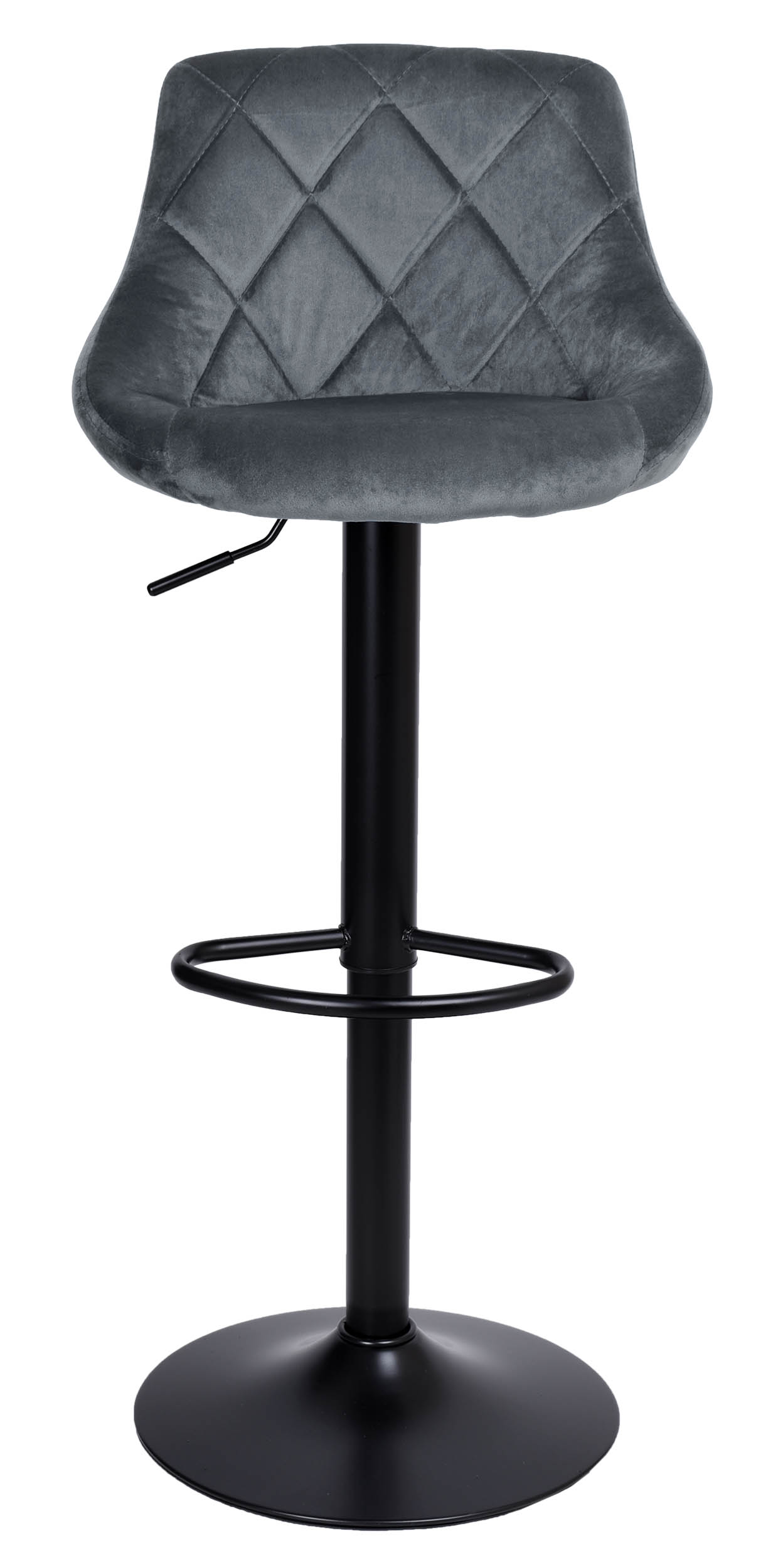 Krzesło barowe CYDRO BLACK aksamitne grafitowe VELVET