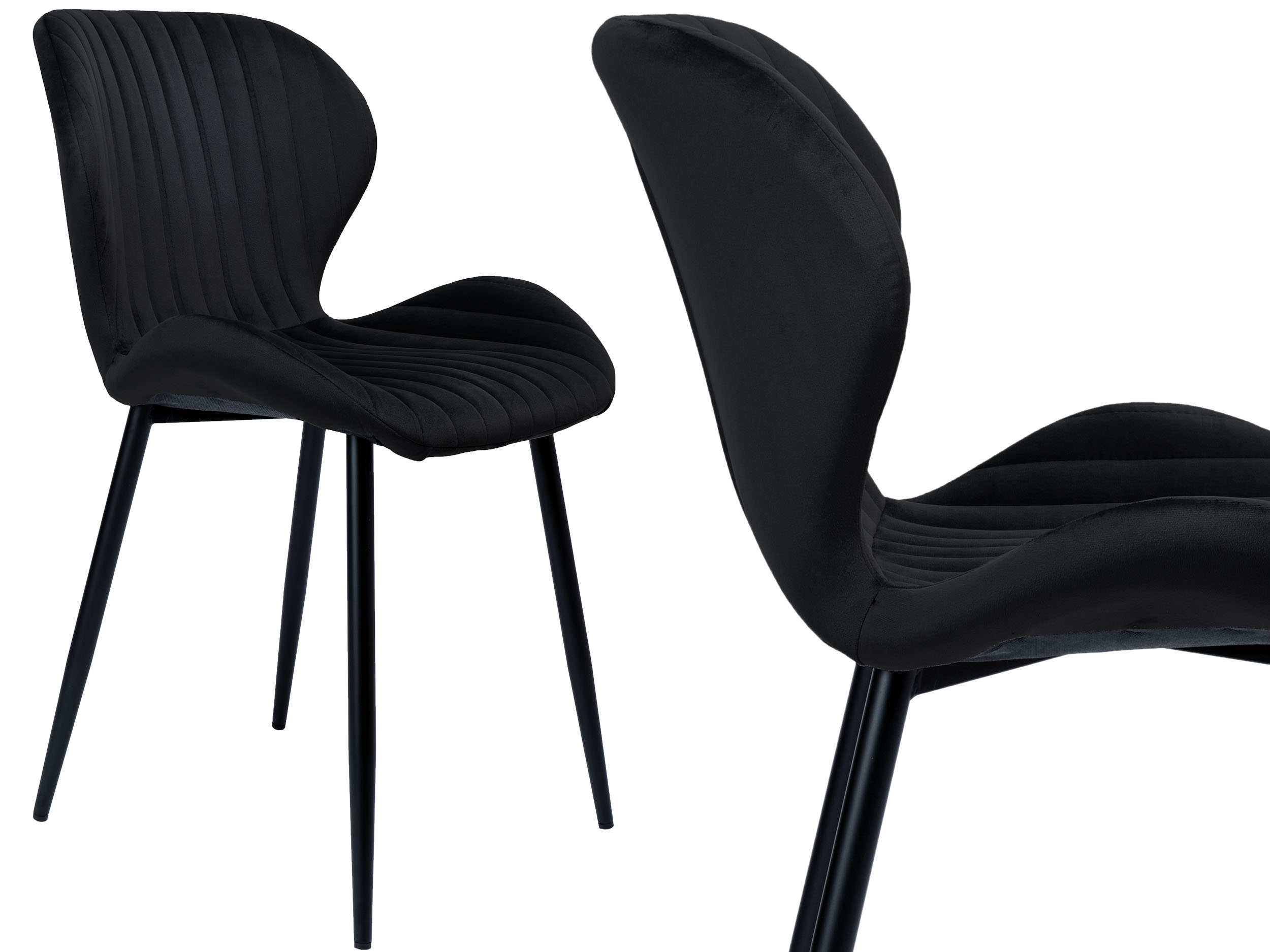 krzeslo tapicerowane aksamitne dallas czarne
