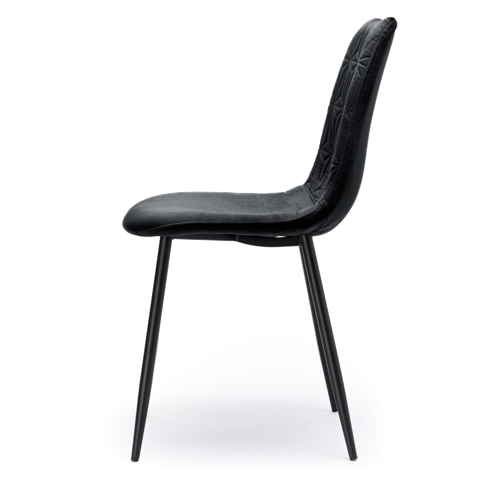 Krzesło aksamitne DOVER czarne