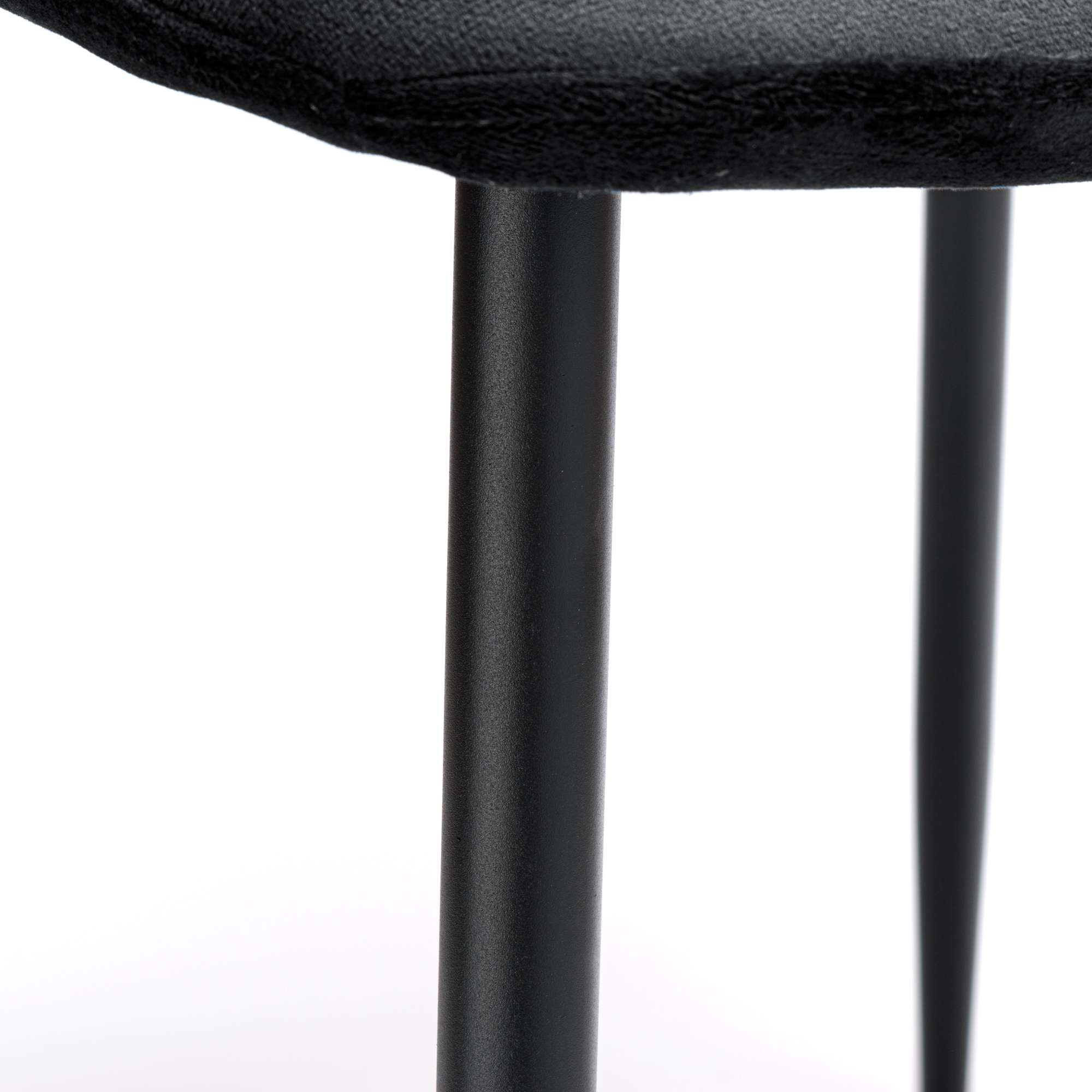 Krzesło aksamitne DOVER czarne