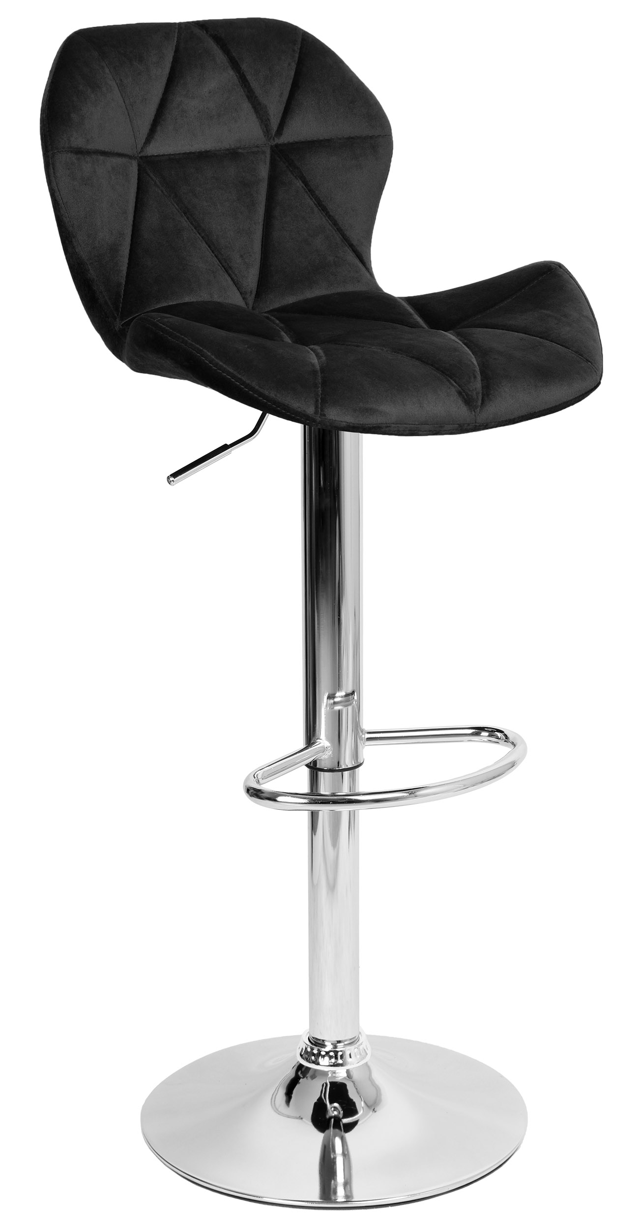 Krzesło barowe GORDON aksamitne czarne VELVET 