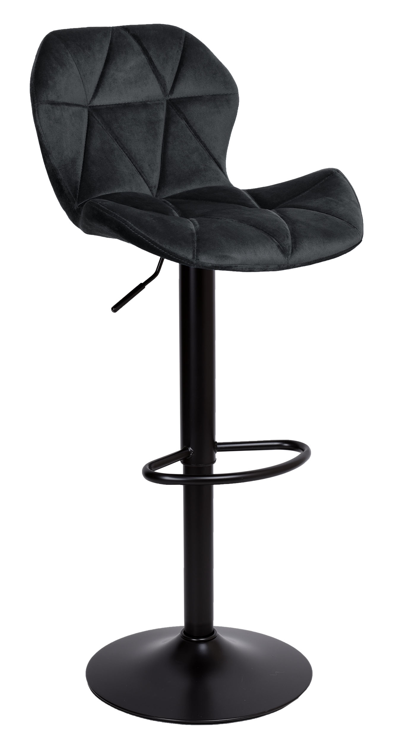 Krzesło barowe GORDON BLACK aksamitne czarne VELVET