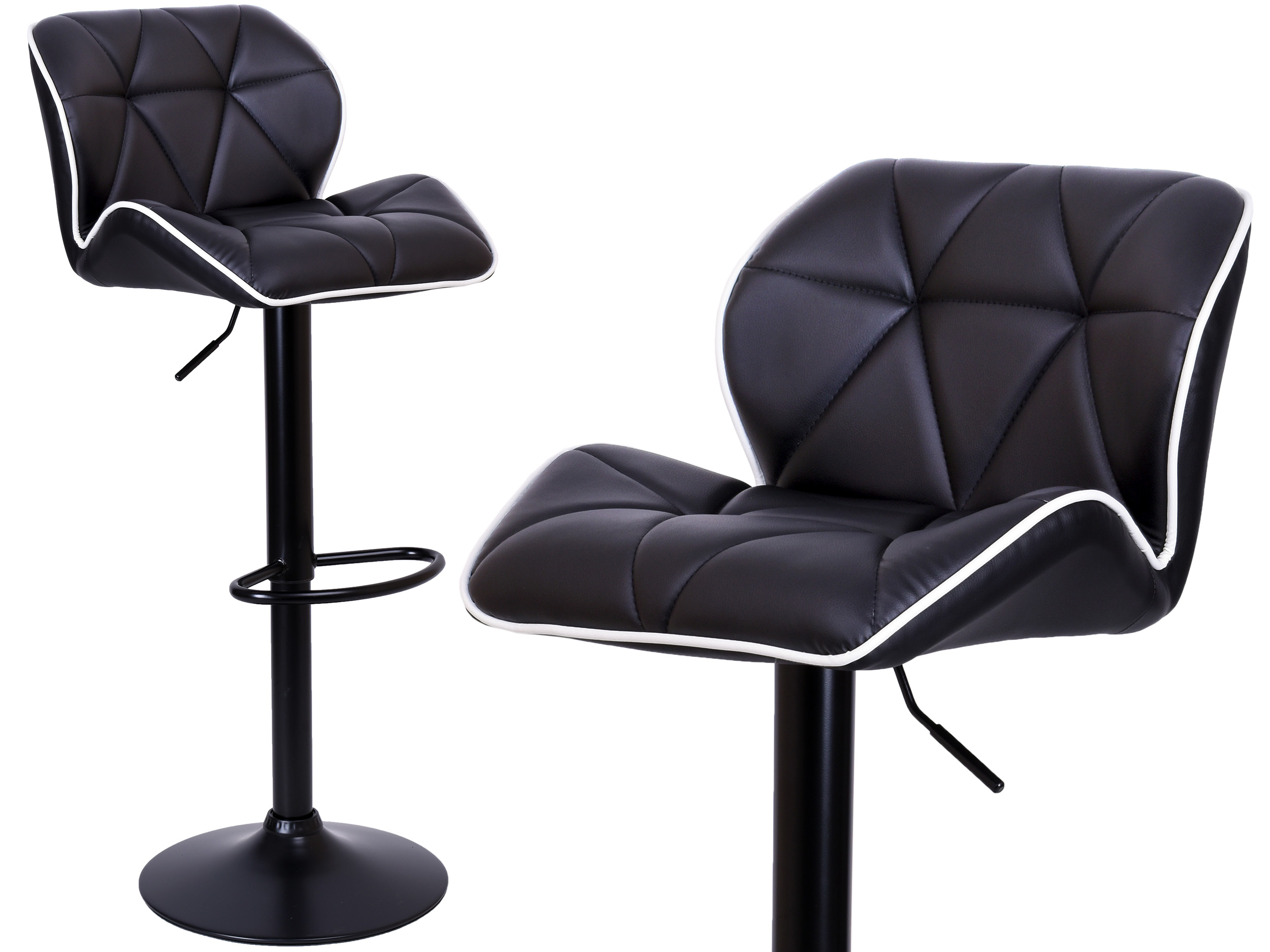 hoker krzesło barowe obrotowe grappo czarne