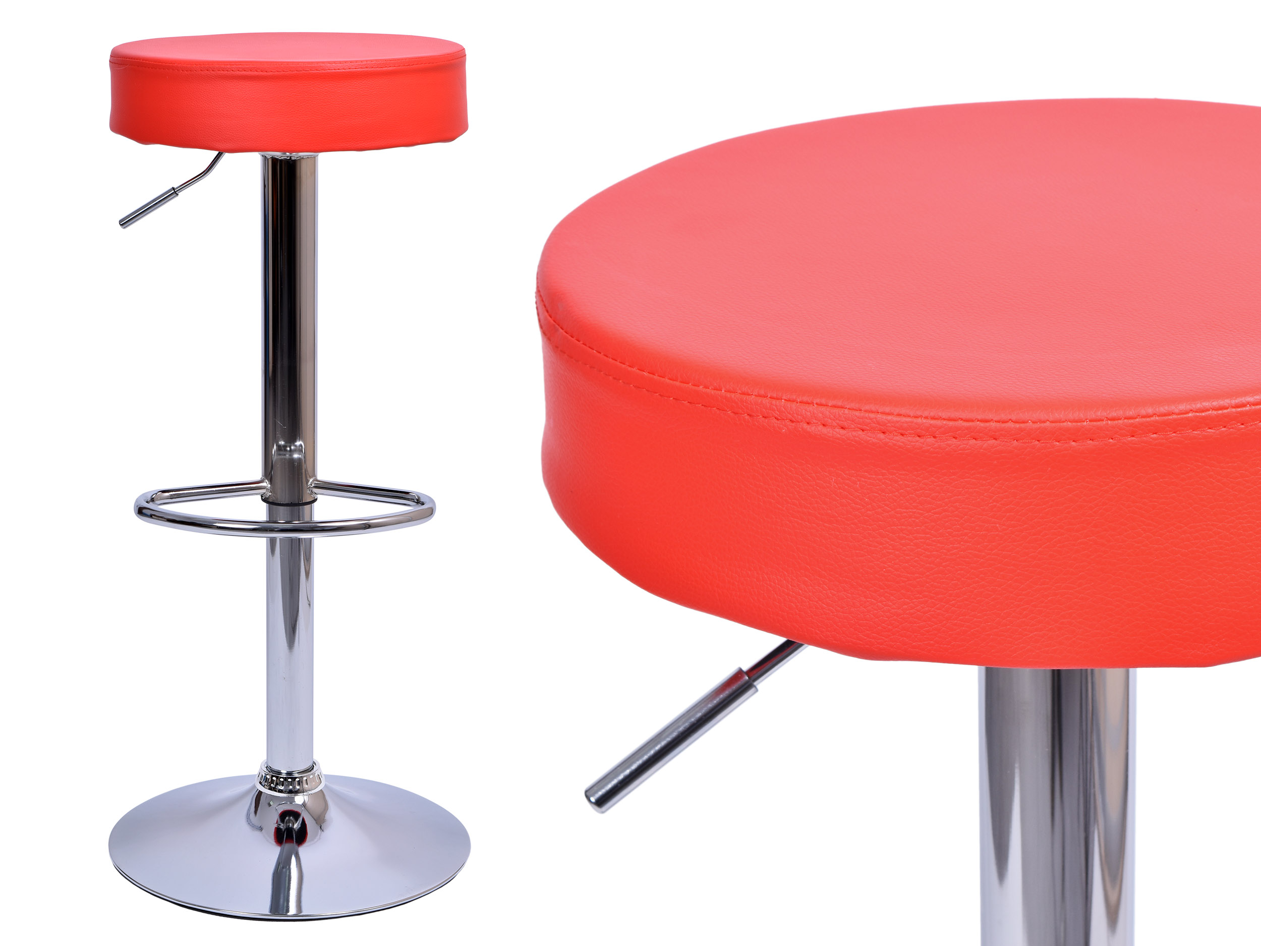 Krzesło barowe JIMI czerwone