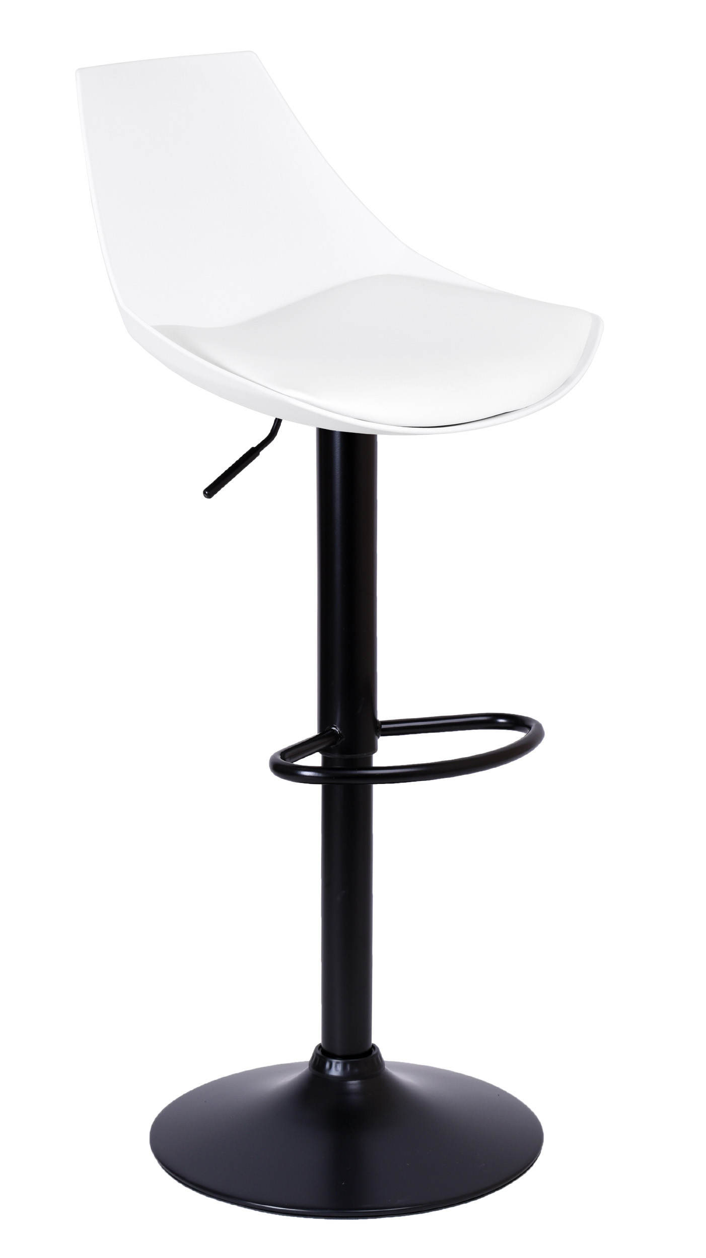Krzesło barowe MORGANO BLACK białe