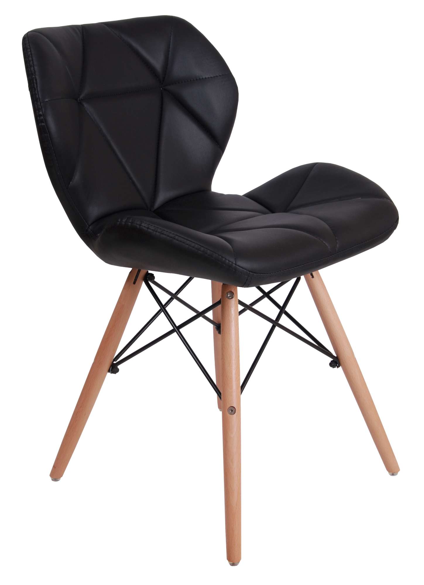 krzeslo nowoczesne tapicerowane muret czarne ekoskora 