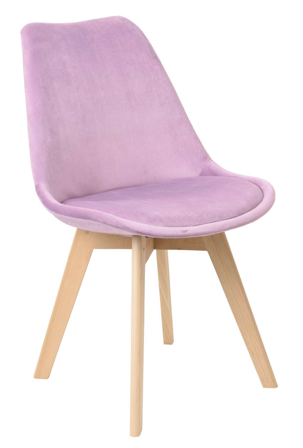 Krzesło welurowe nantes liliowe