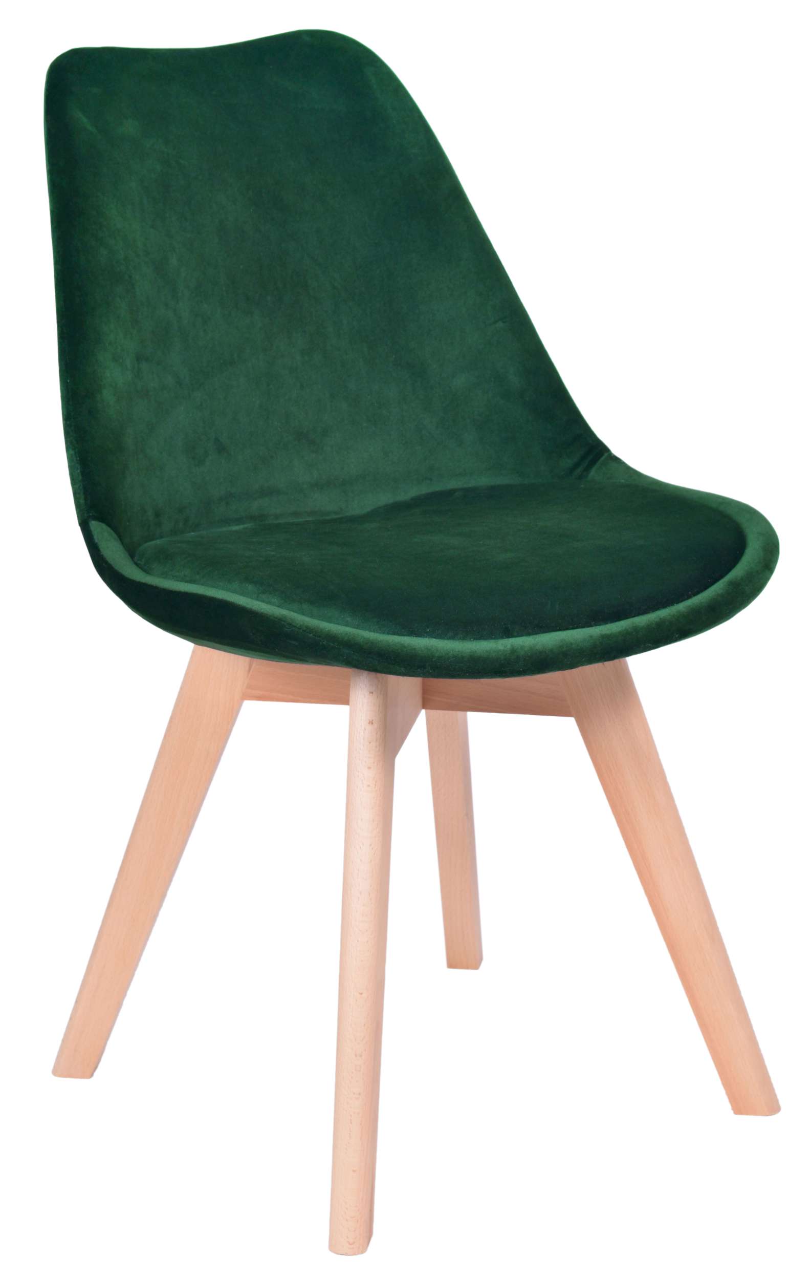 Krzesło welurowe nantes zielone