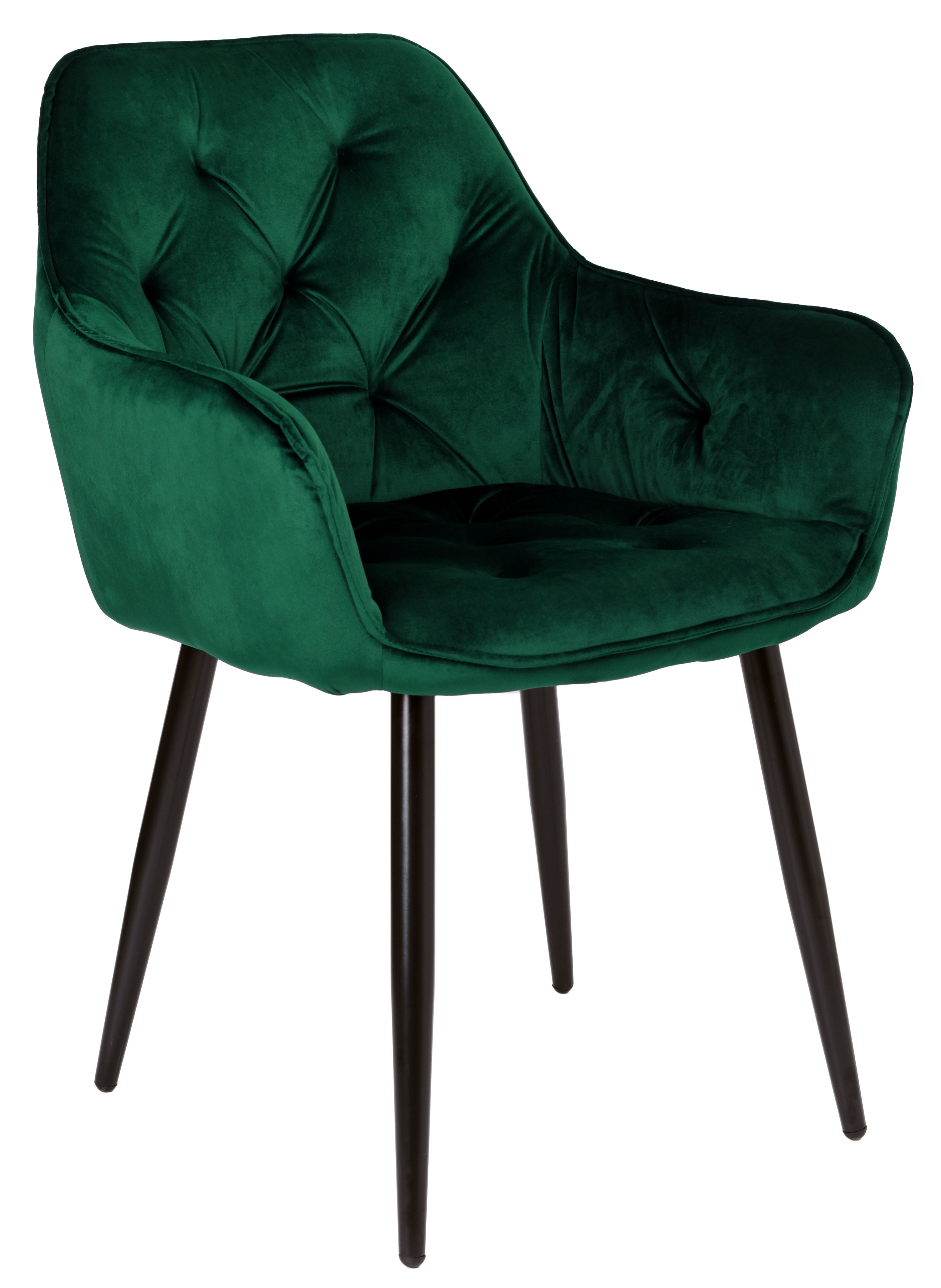 Krzesło welurowe NEVADA VELVET zielone