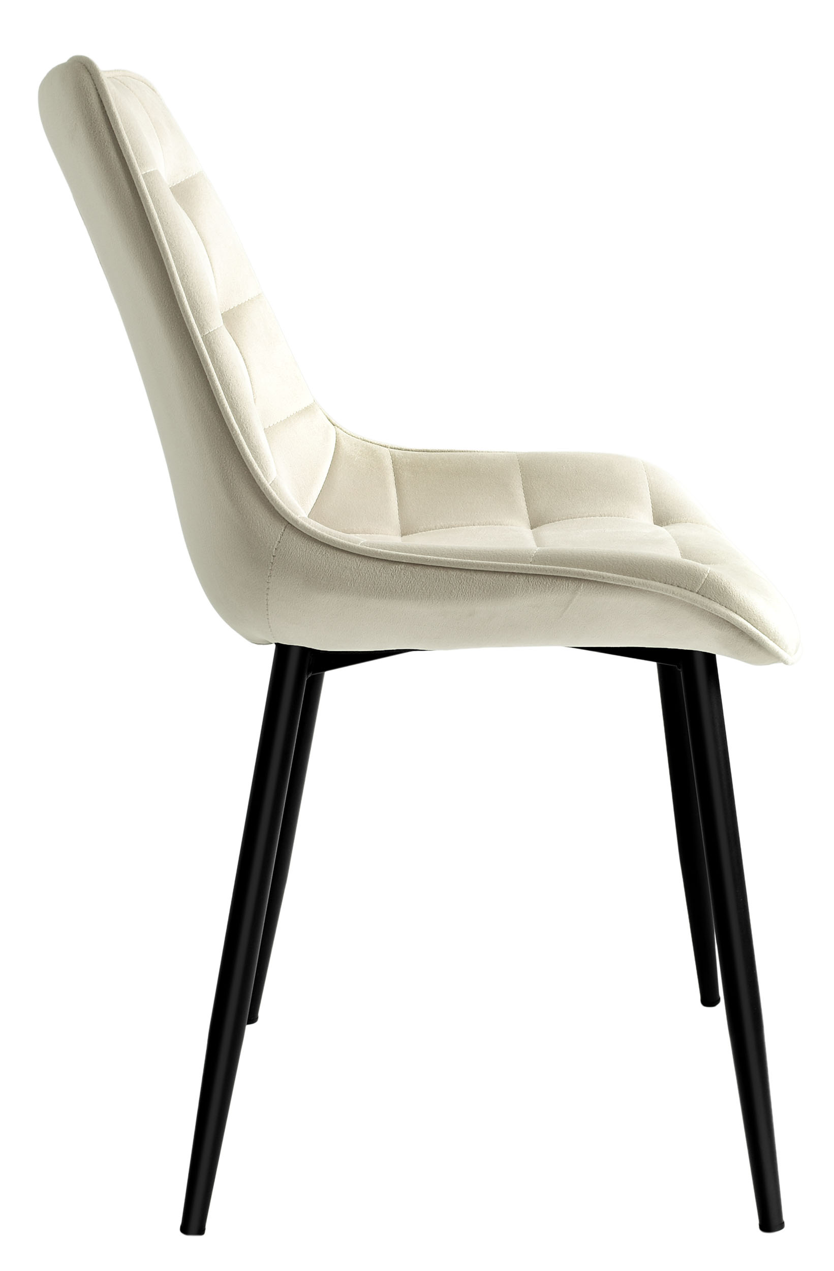 Krzesło aksamitne NORMAN beżowe velvet