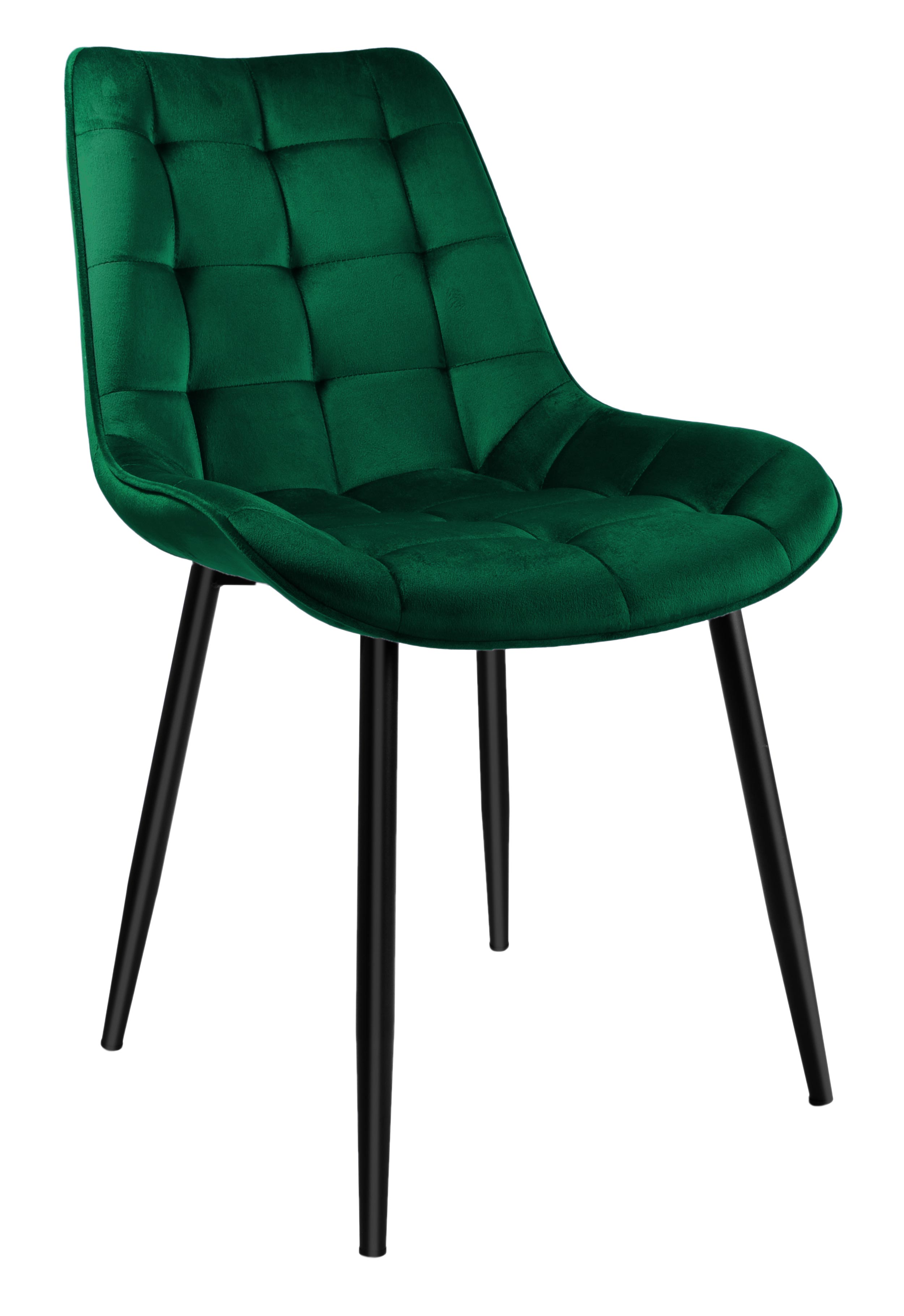 Krzesło aksamitne NORMAN ciemnozielone velvet