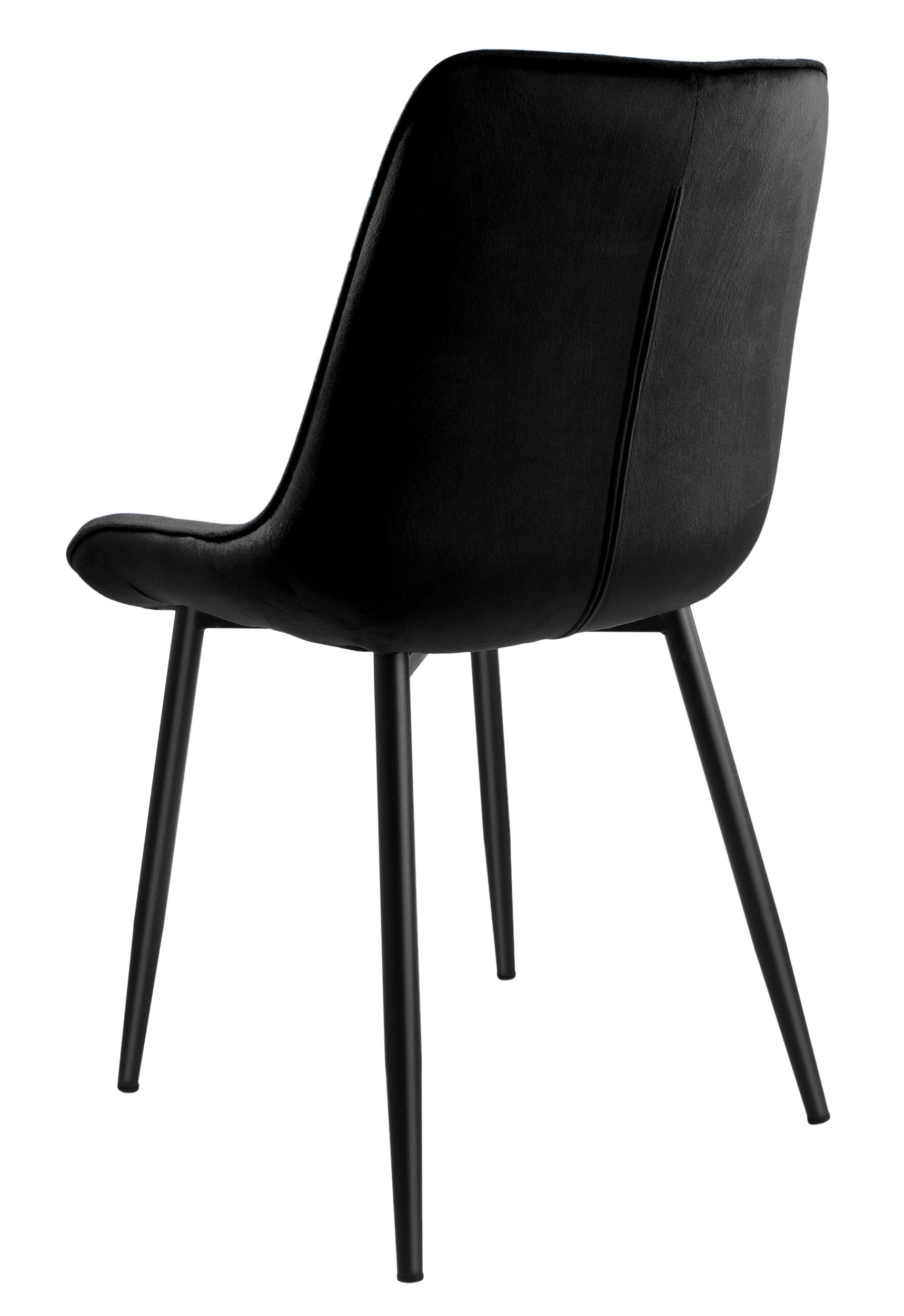 Krzesło aksamitne NORMAN czarne velvet