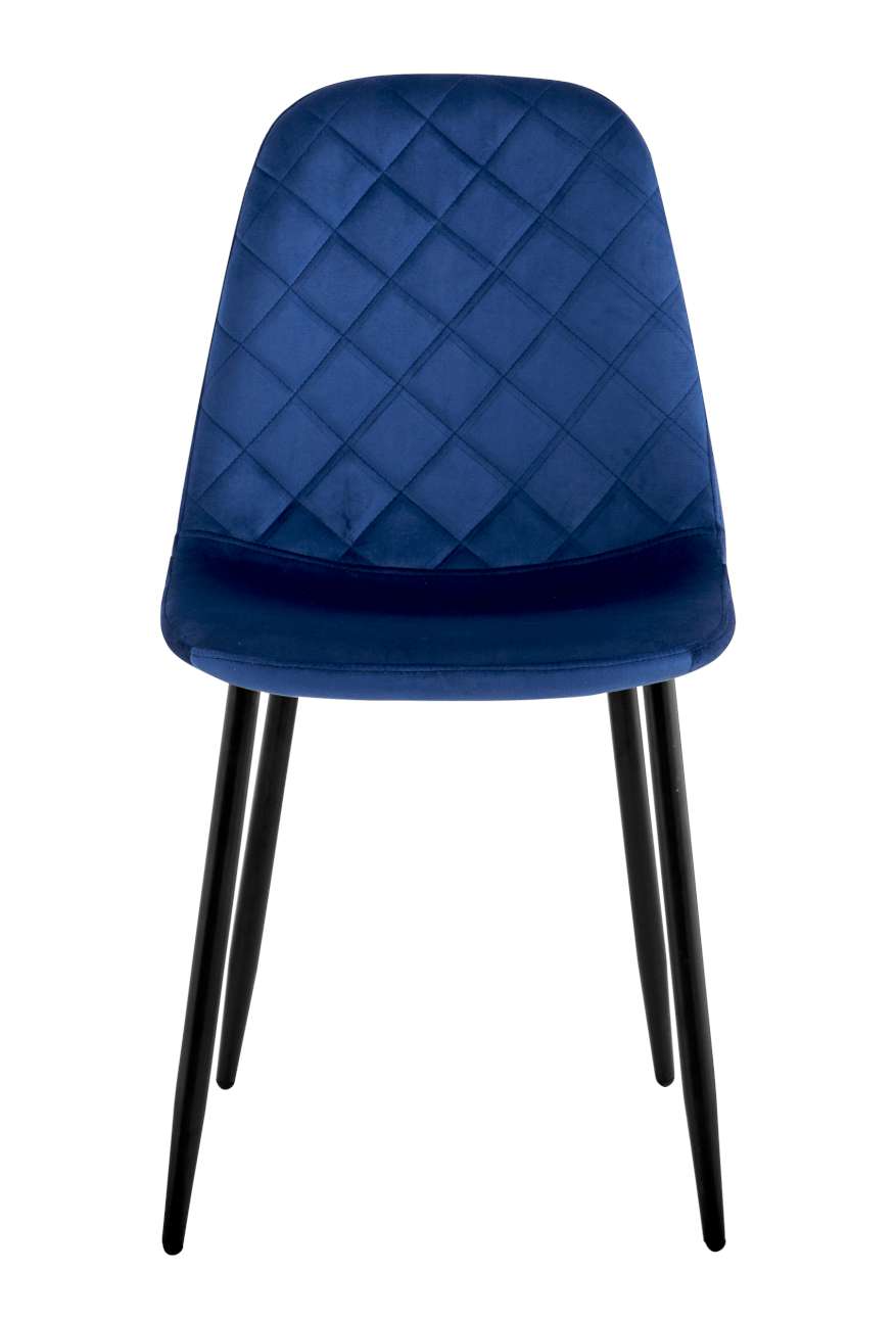 Krzesło aksamitne FARGO Velvet Granatowe