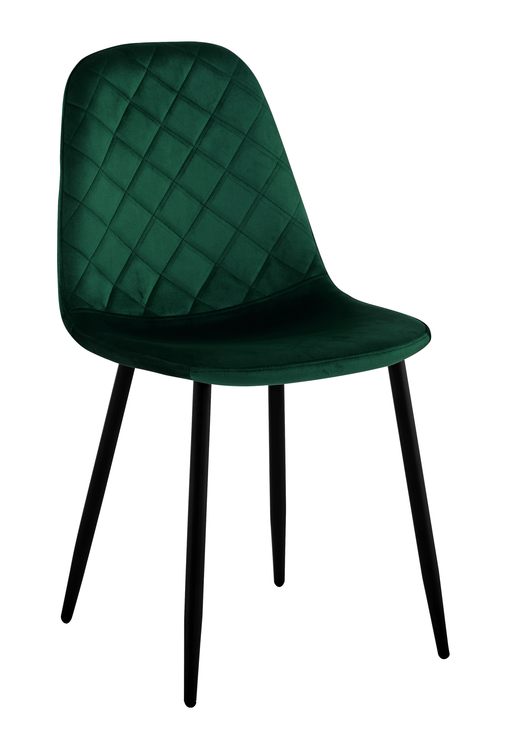 Krzesło aksamitne ORLANDO Velvet Ciemnozielone
