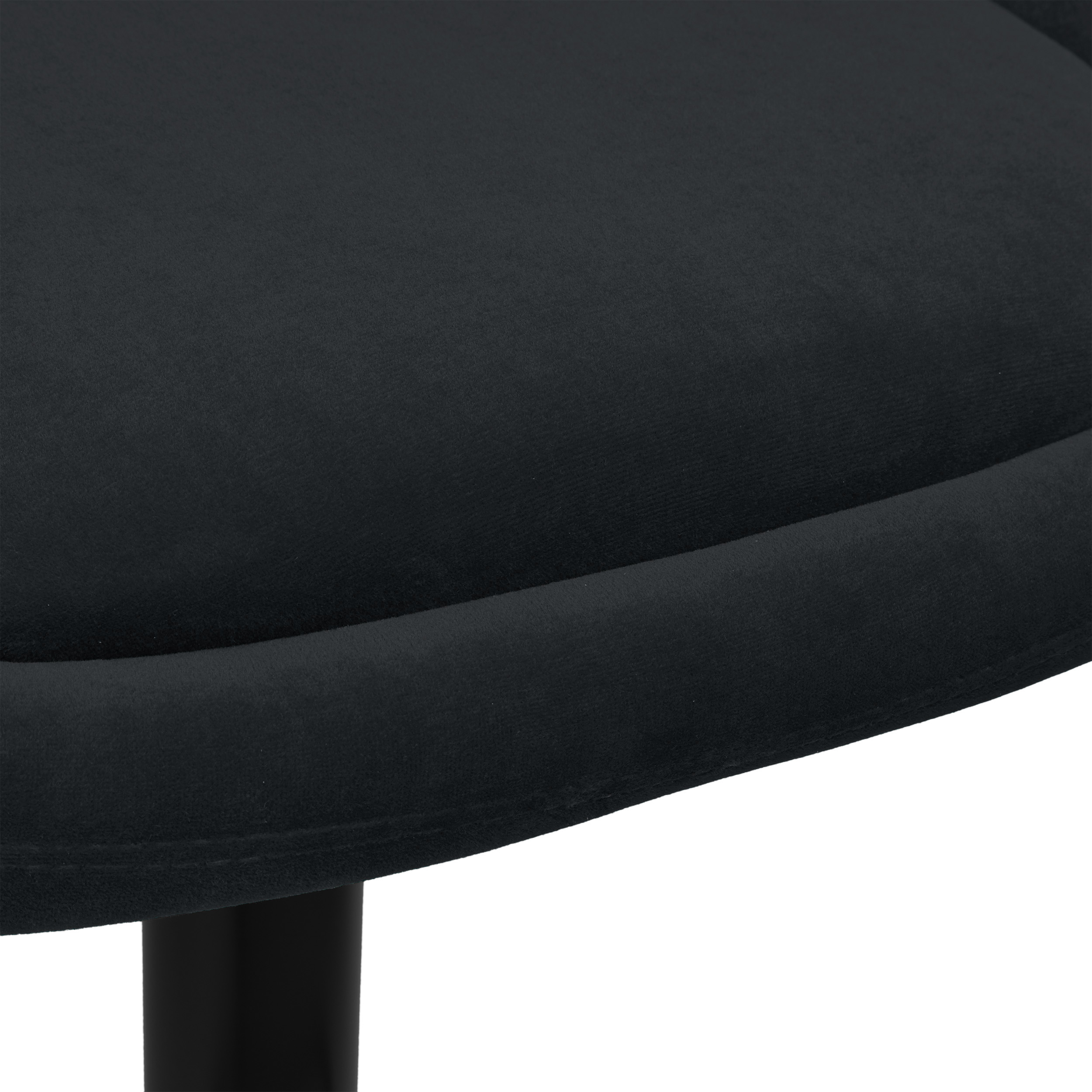 Krzesło barowe PATERSON aksamitne czarne VELVET siedzisko