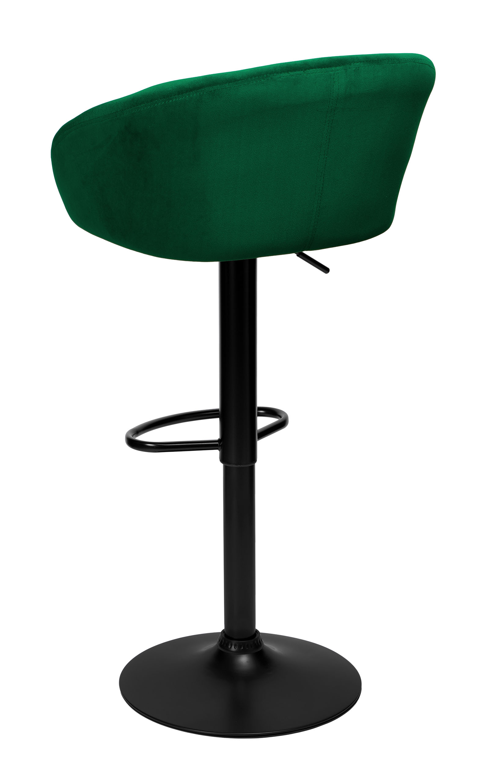 Krzesło barowe PATERSON aksamitne ciemnozielone VELVET