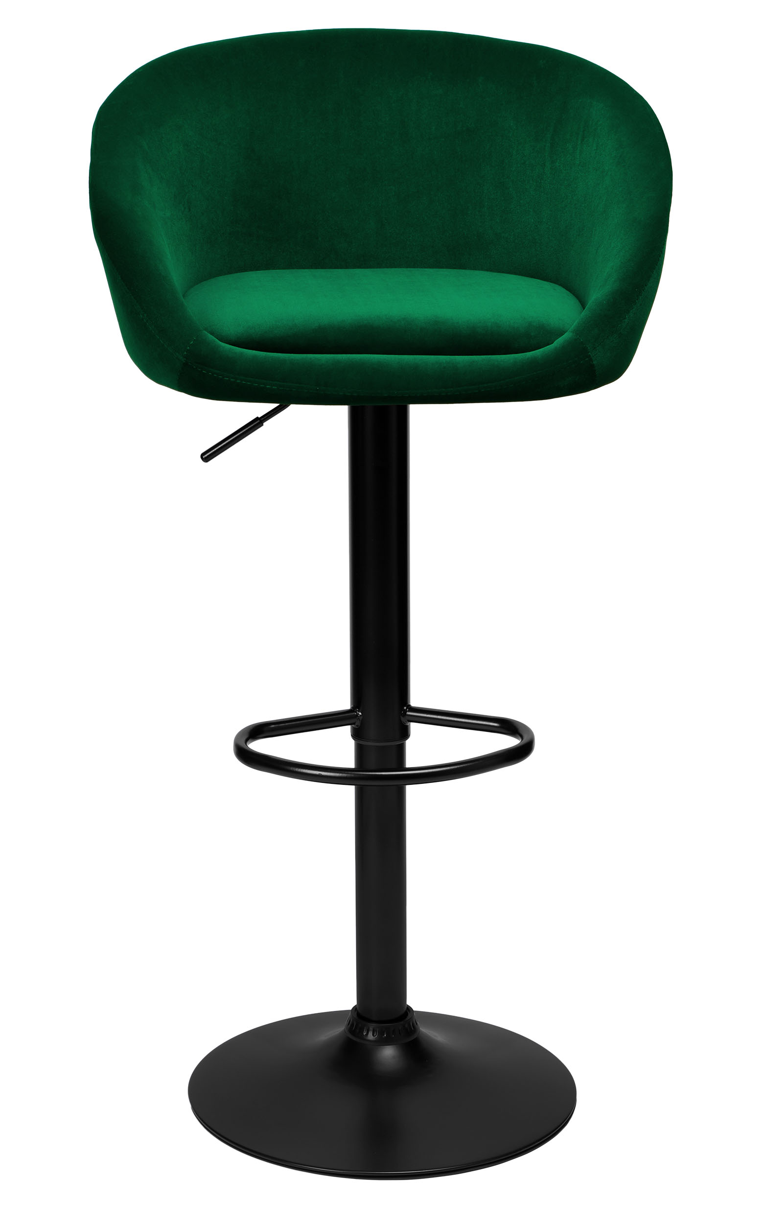 Krzesło barowe PATERSON aksamitne ciemnozielone VELVET