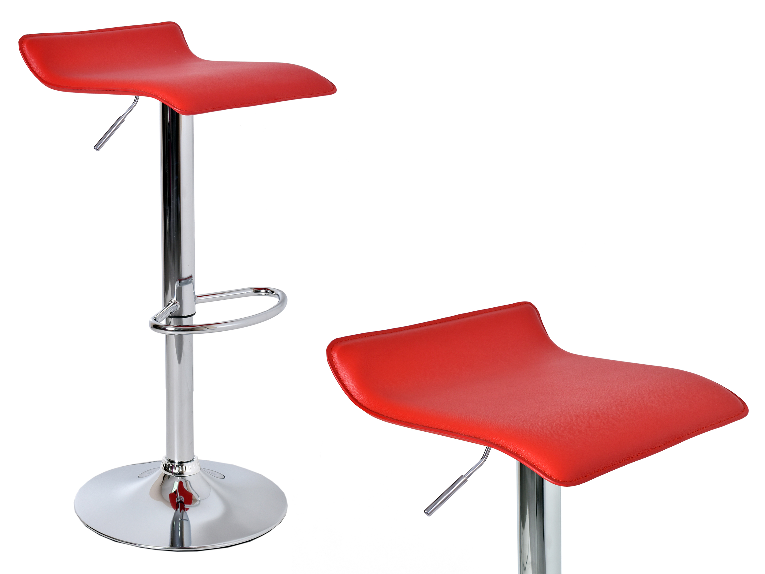 Krzesło barowe PORTI czerwone