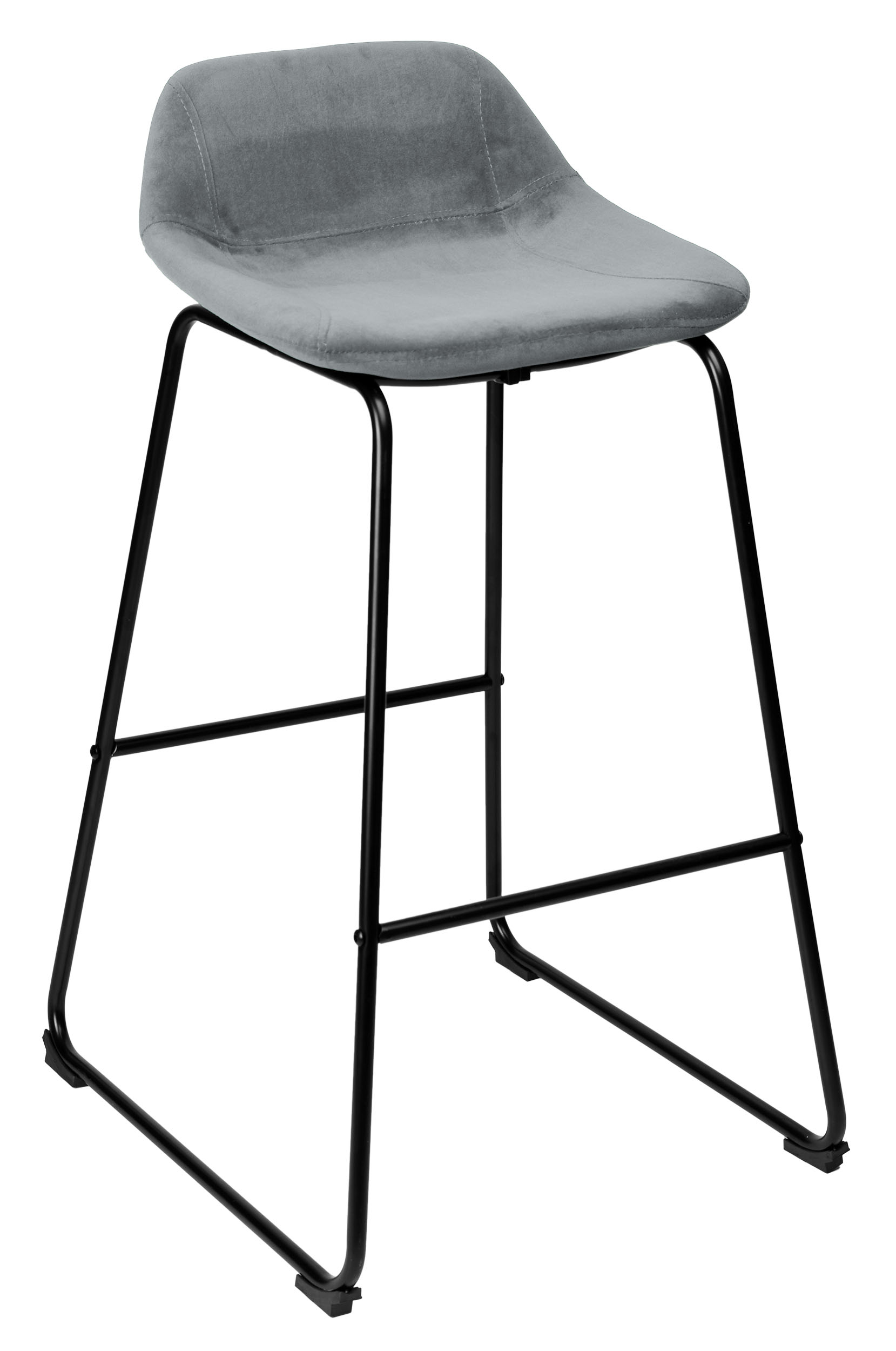 Krzesło barowe SLIGO aksamitne grafitowe VELVET komplet 2 sztuk