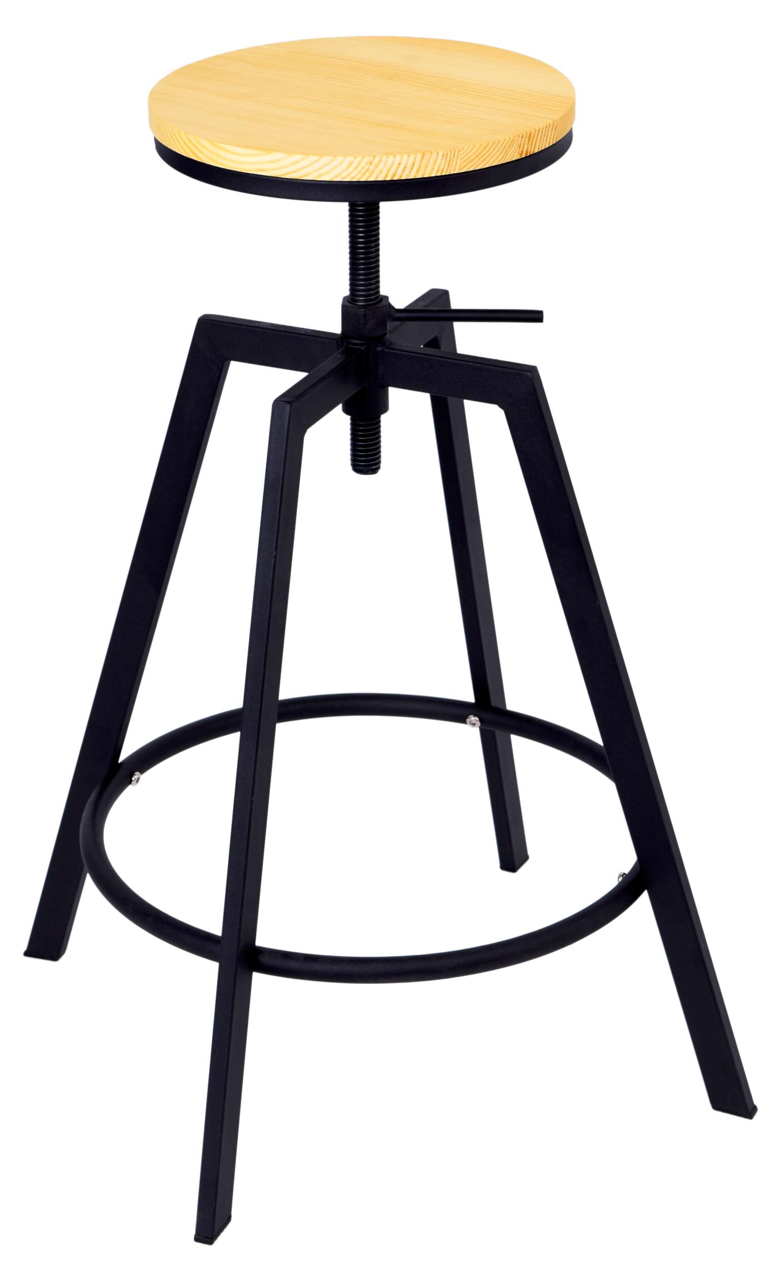 Krzesło barowe TRAVIS BLACK stalowe
