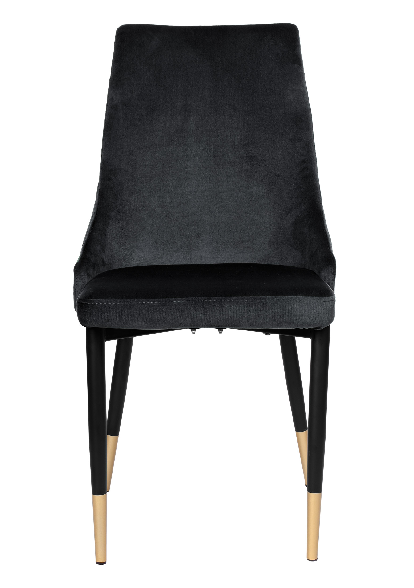 Krzesło welurowe VERMONT czarne Velvet