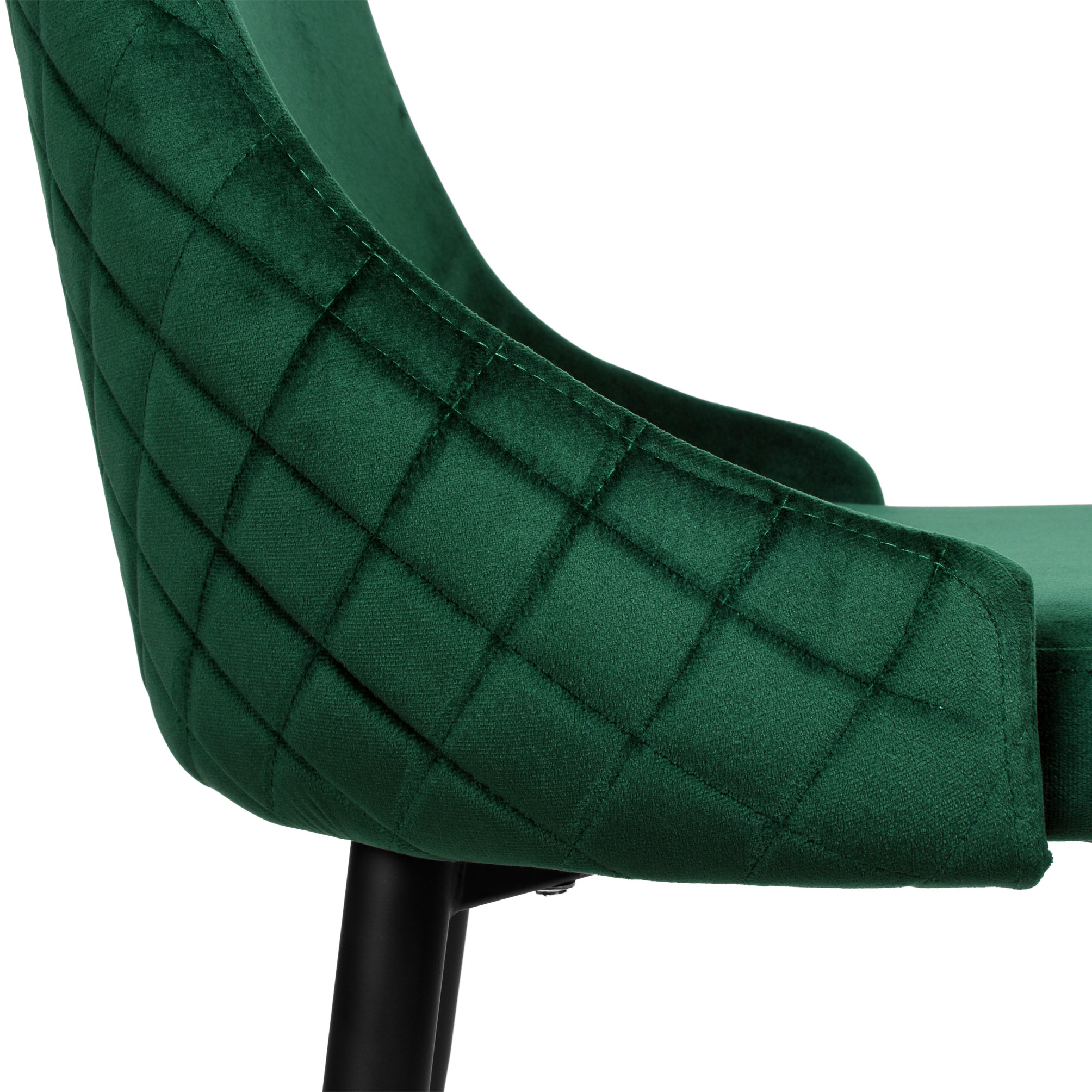 Krzesło welurowe VERMONT ciemnozielone Velvet