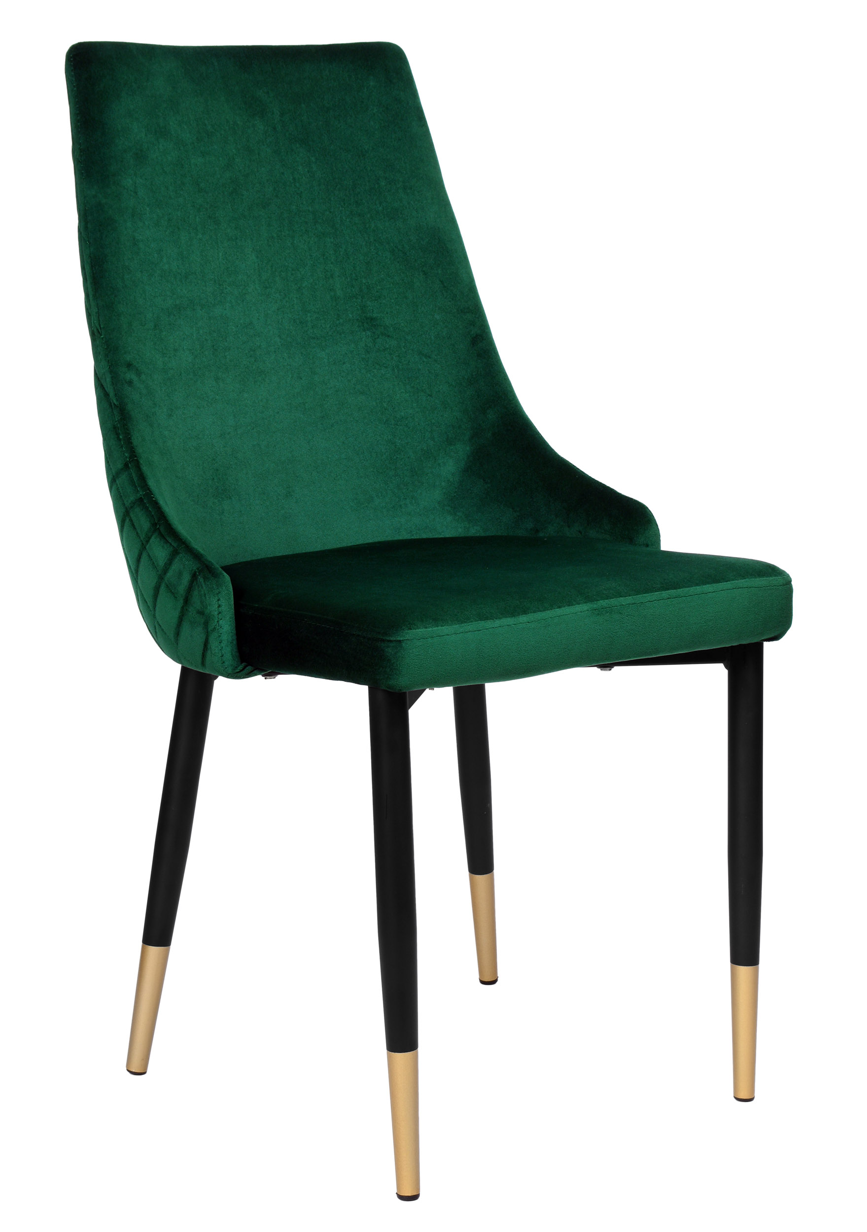 Krzesło welurowe VERMONT ciemnozielone Velvet