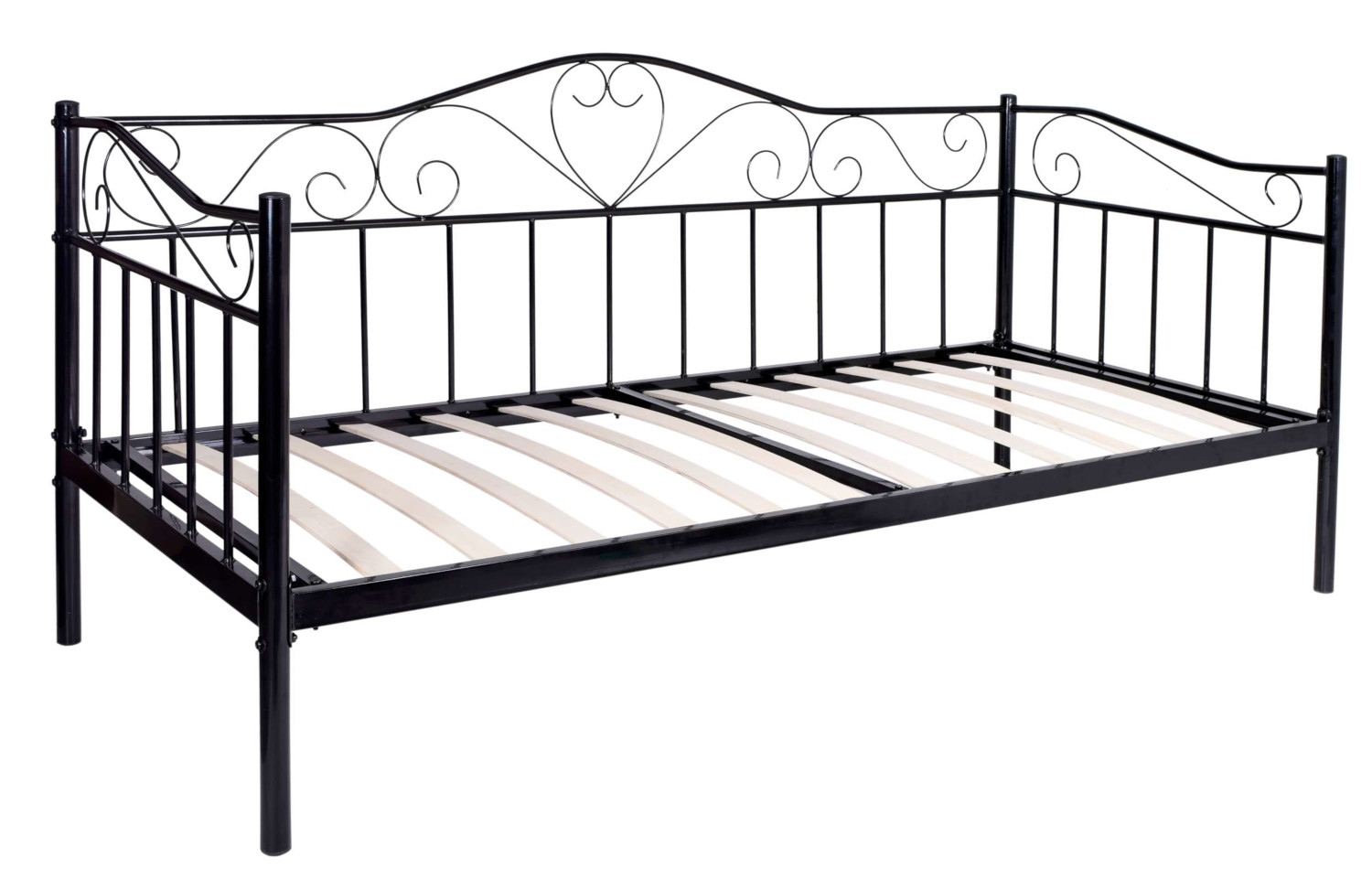 Łóżko metalowe Mello 90 x 200  czarne