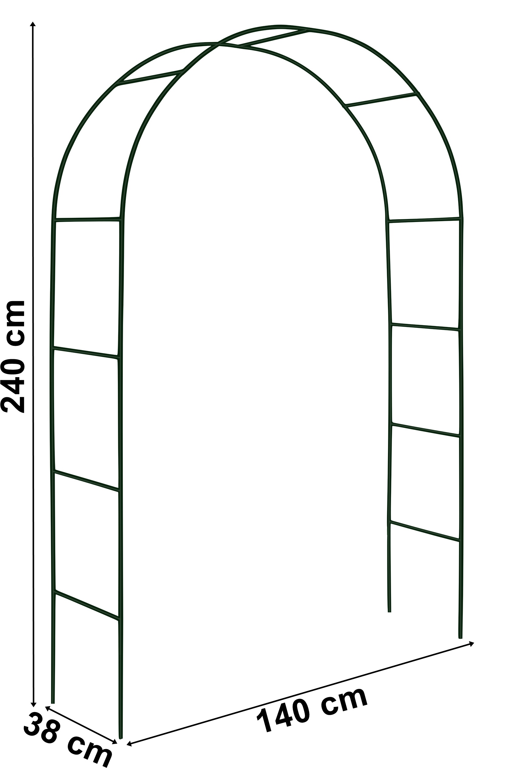 Pergola metalowa ogrodowa 240 cm ŁUK