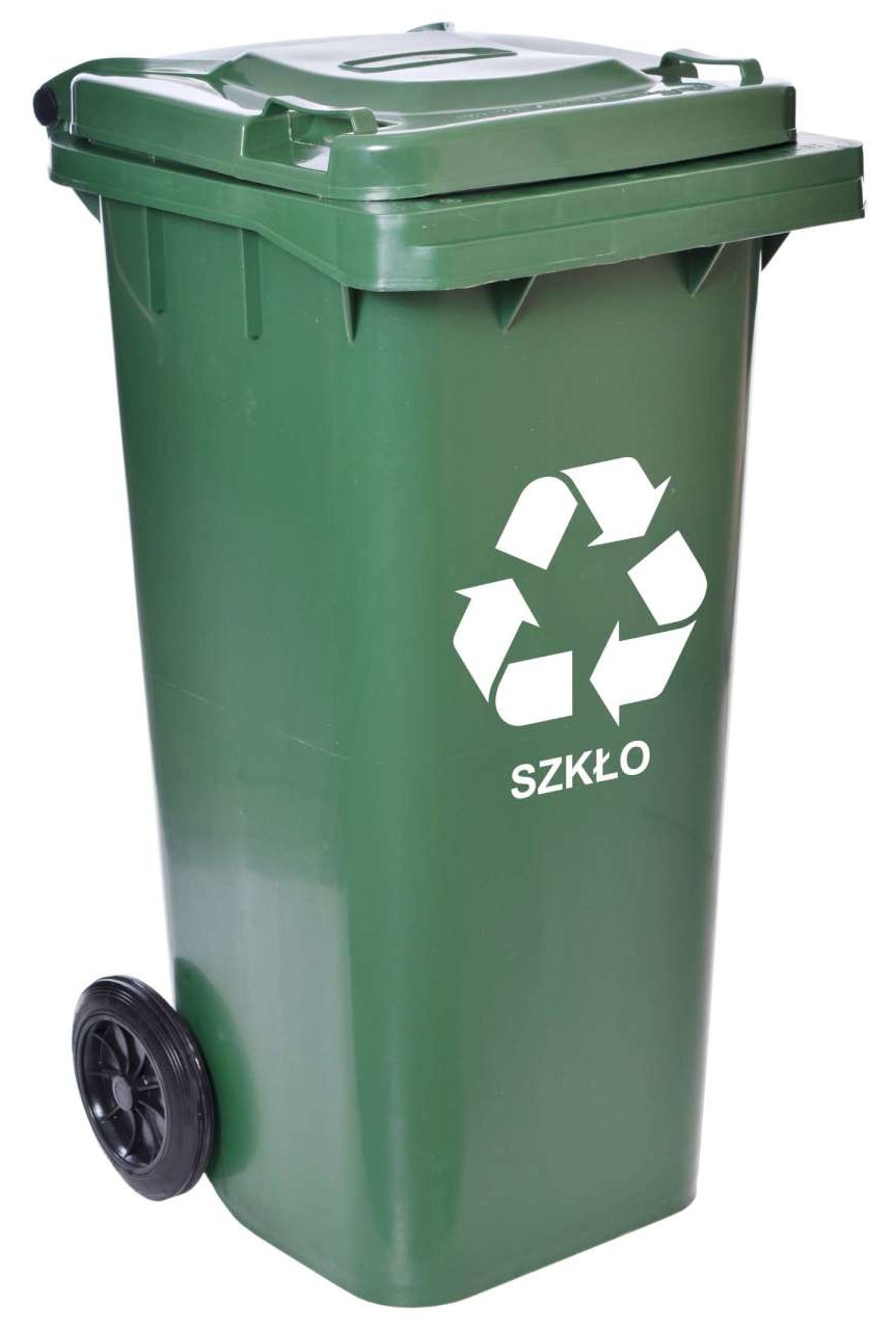 Pojemnik na odpady 120L kosz zielony