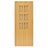 Drzwi harmonijkowe 001S-271-80 jasny dąb mat 80 cm