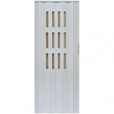 Drzwi harmonijkowe 001S-49-90 biały dąb mat 90 cm