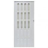 Drzwi harmonijkowe 007-014W-86 biały dąb mat 86 cm