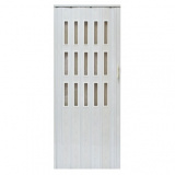 Drzwi harmonijkowe 008S-014W-80 biały dąb mat 80 cm