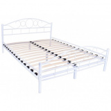 Łóżko metalowe Arrigo 140x200 - białe