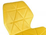 Krzesło  aksamitne K-RENNES VELVET żółte