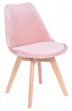 Krzesło welurowe K-NANTES VELVET DSW różowe