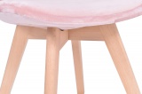 Krzesło welurowe K-NANTES VELVET DSW różowe