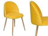 Krzesło aksamitne K-JAZZ VELVET żółte