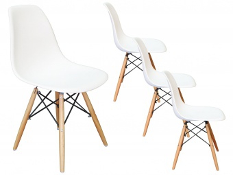 Komplet krzeseł K-MILANO - 4 sztuki - biały
