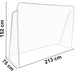Bramka piłkarska PAOLO 213x152 cm biała